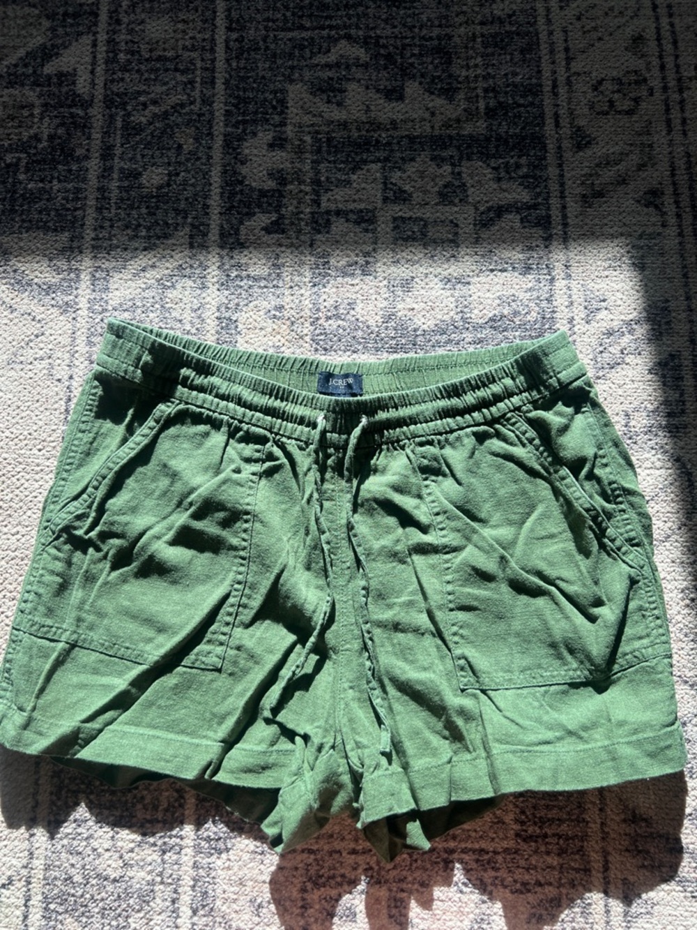 J. Crew Women's Green Elastic Waist Athletic Shorts